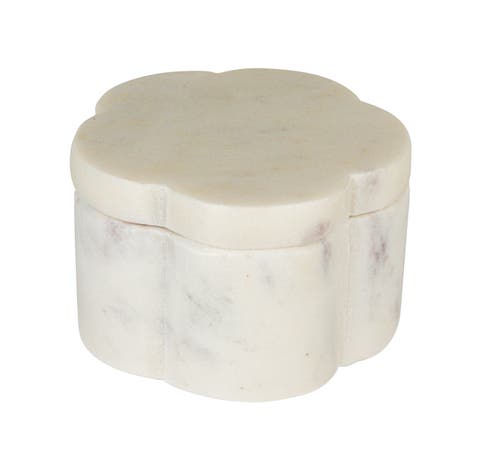Elegant Marble Pinch Pot with Lid