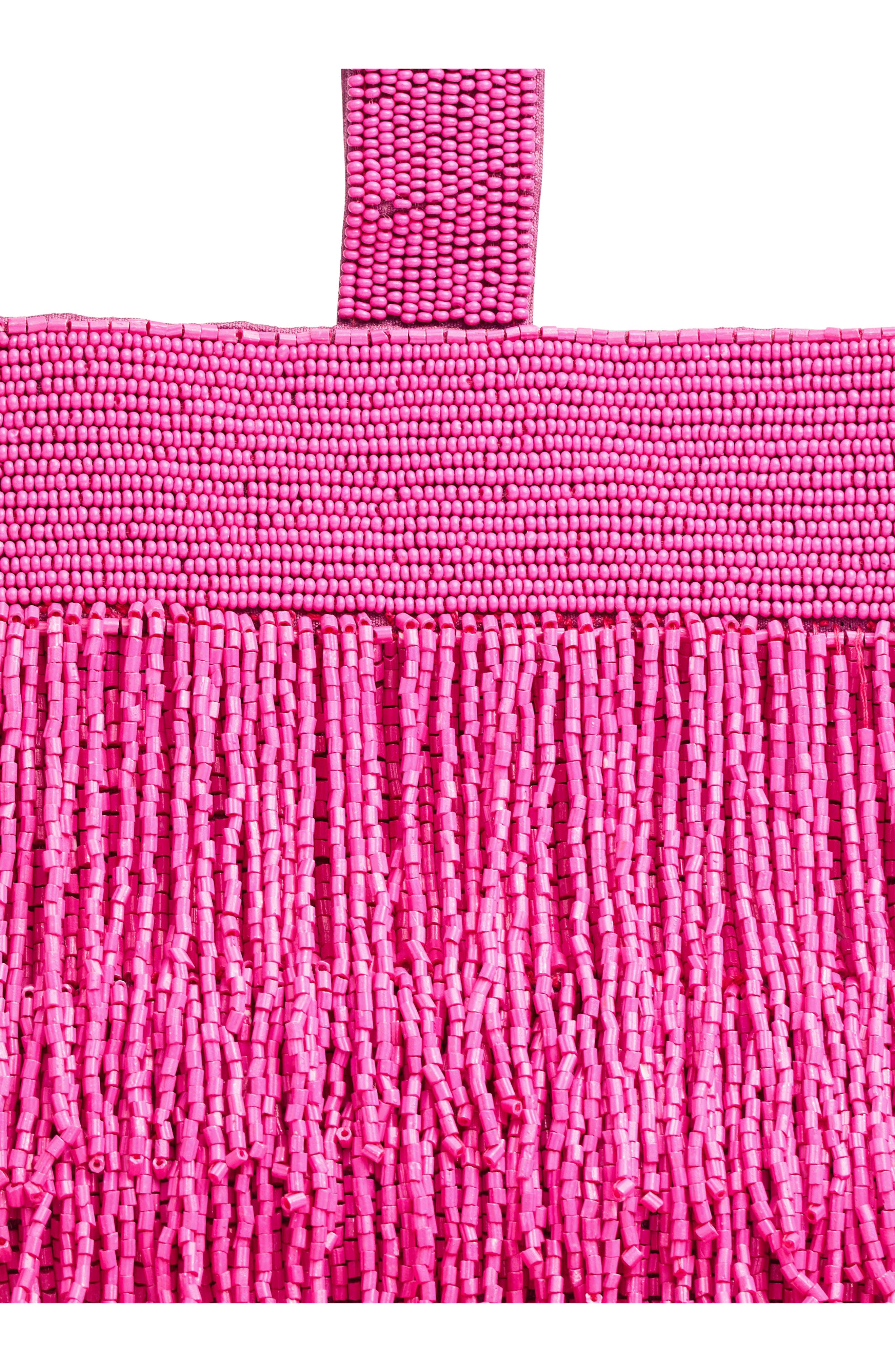 LK Bennett Estelle Beaded Clutch, Alternate, color, Pin-Magenta