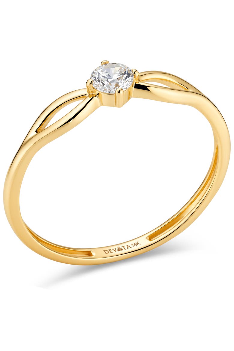 Love Knot Ring in 14K Gold, 3mm, Alternate, color, Gold