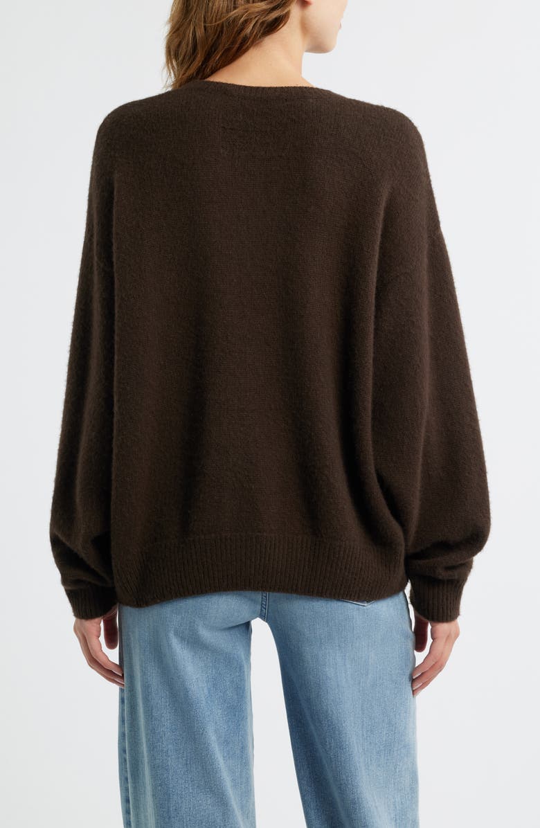 FRAME The Cashmere Brushed Sweater, Alternate, color, Coffee