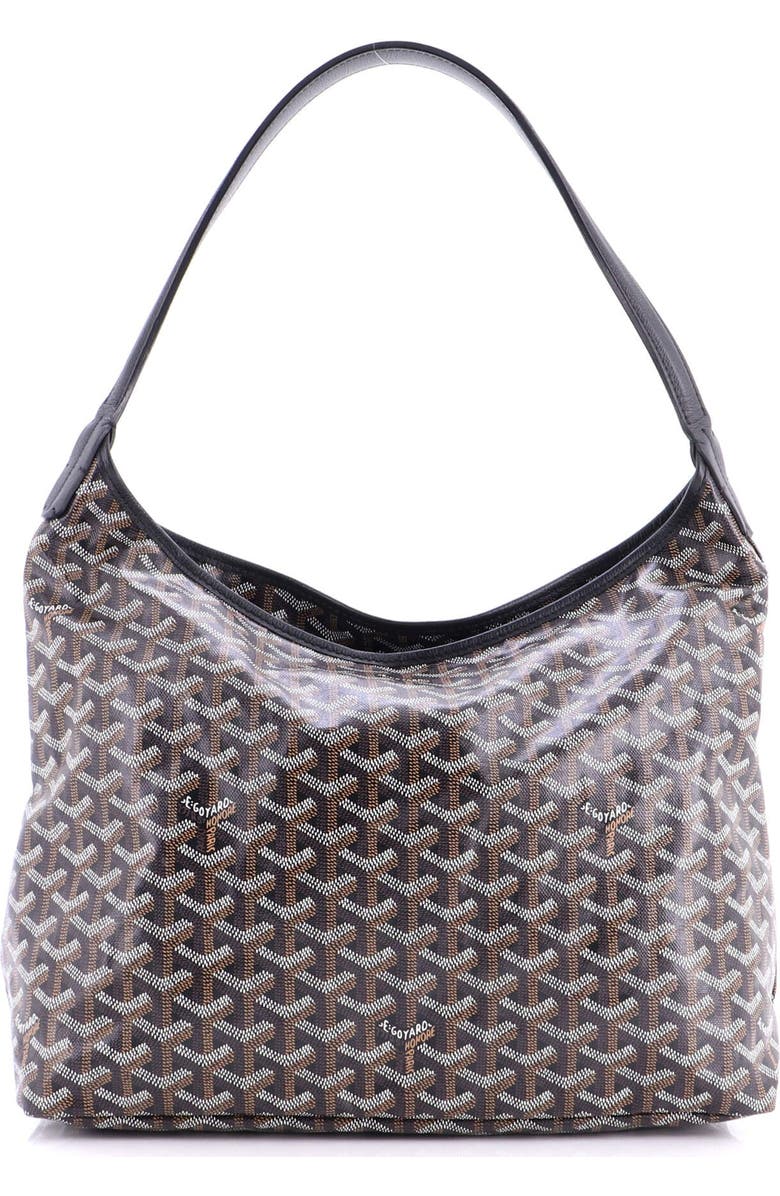 Pre-Owned Goyard Boheme Hobo Coated Canvas, Alternate, color, Black