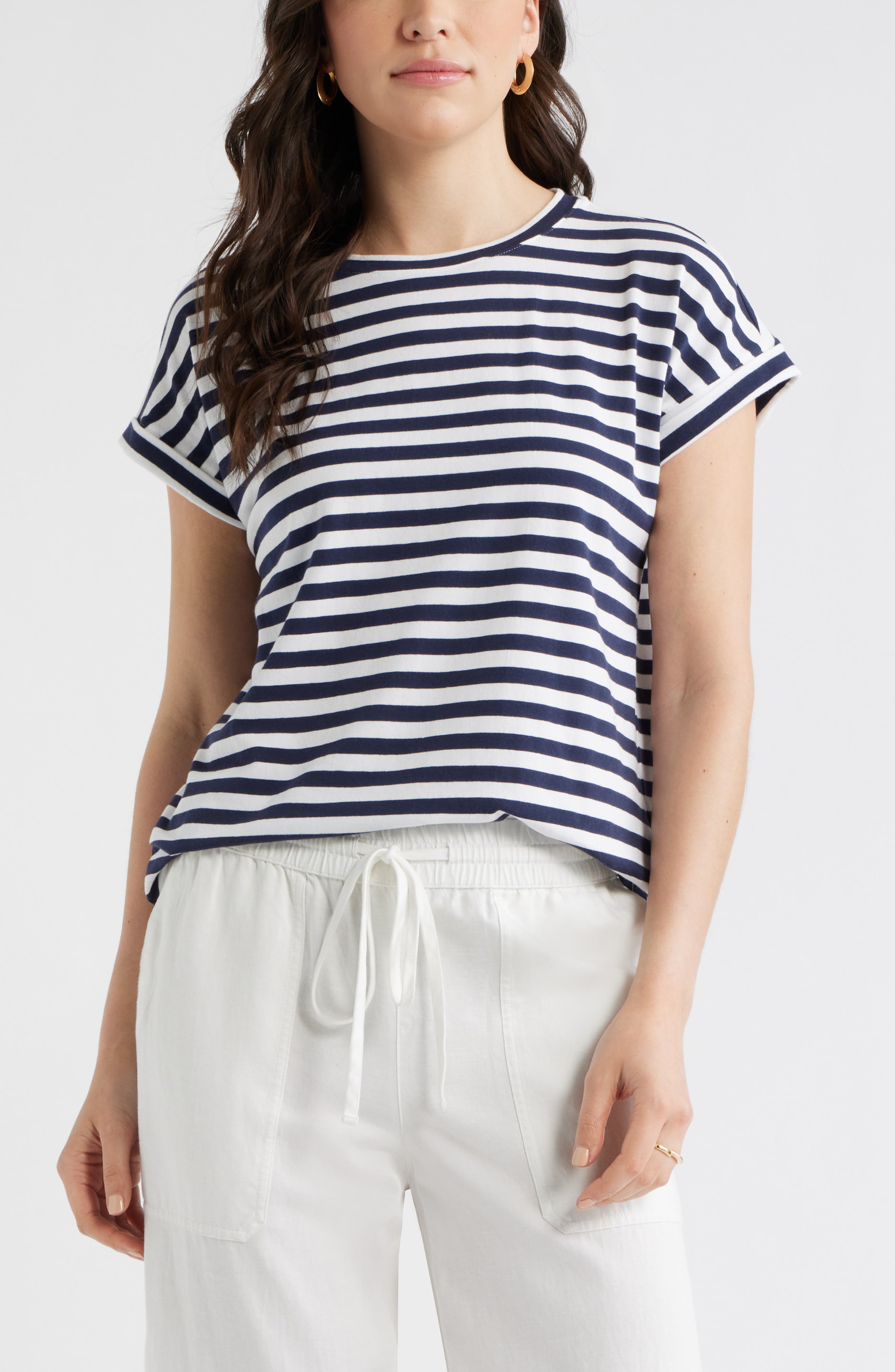 NAVY- WHITE CHARM STRIPE