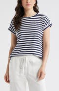 Caslon® Cuff Sleeve T-Shirt