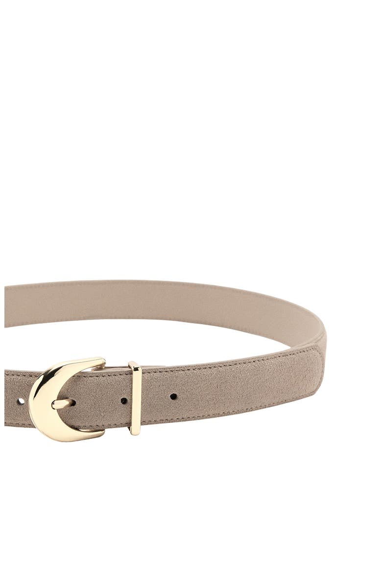Oval Buckle Suede Belt, Alternate, color, SAND