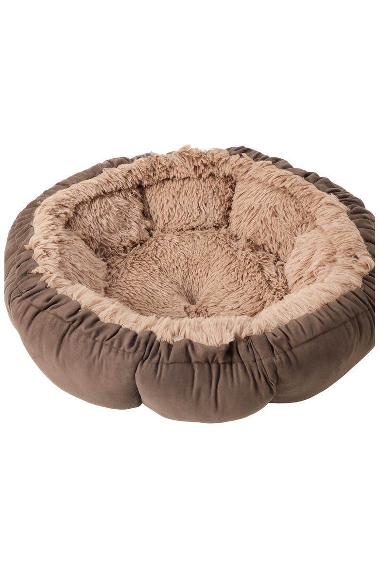 Sleepy Tail Society Round Pet Bed, Main, color, CHOCOLATE