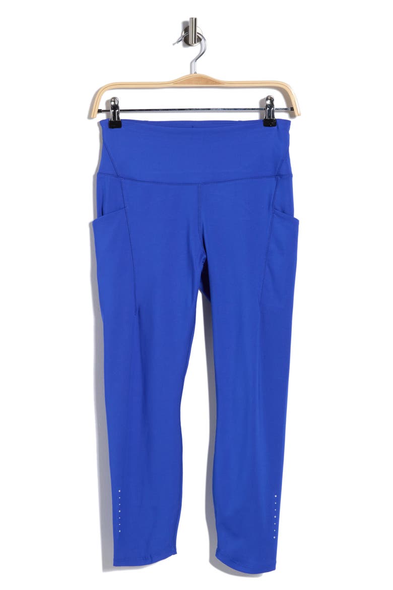 Curved Capri Leggings, Main, color, MARINA BLUE