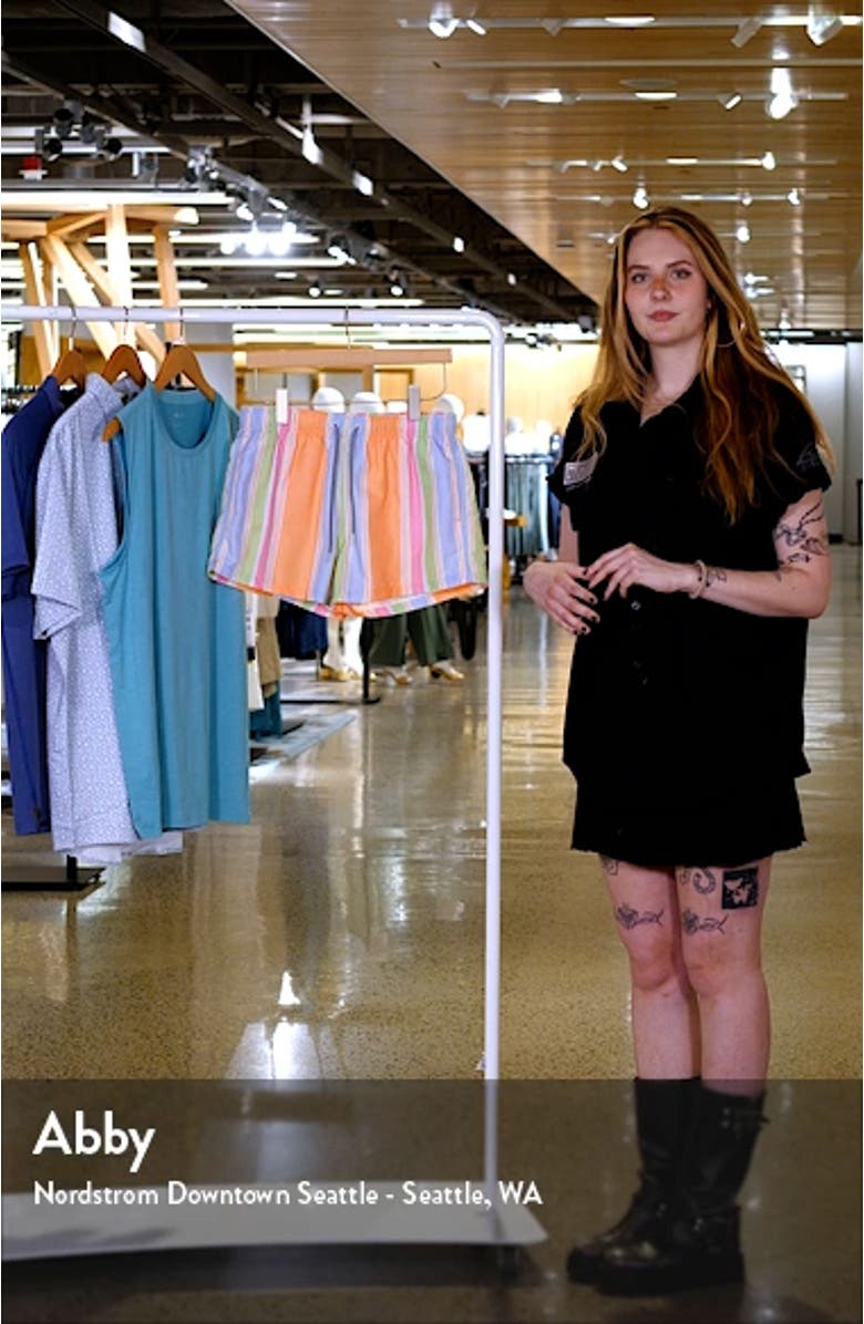 Citrus Stripe Shortie Swim Trunks, sales video thumbnail