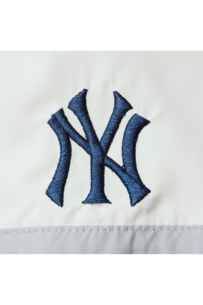 Women's The Wild Collective Navy New York Yankees Colorblock Track Raglan Full-Zip Jacket, Alternate, color, Light Blue