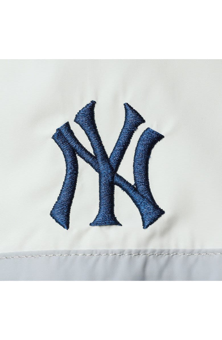 THE WILD COLLECTIVE Women's The Wild Collective Navy New York Yankees Colorblock Track Raglan Full-Zip Jacket, Alternate, color, Light Blue