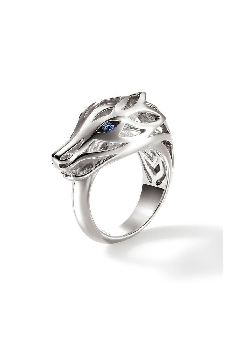 Naga Sapphire Ring, Main, color, SILVER