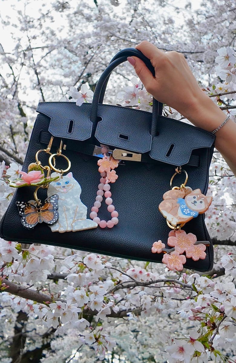 Solar Eclipse Cherry Blossom Key Chain, Alternate, color,