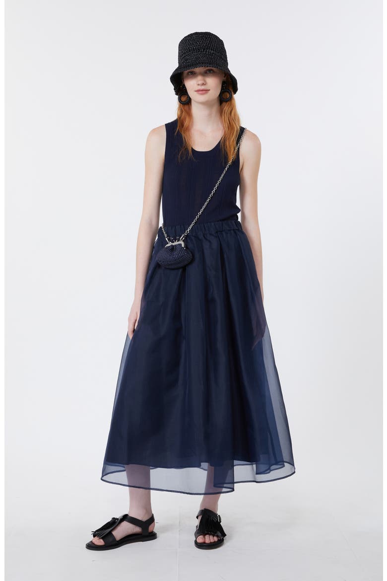 Visino Silk Skirt, Alternate, color, NAVY