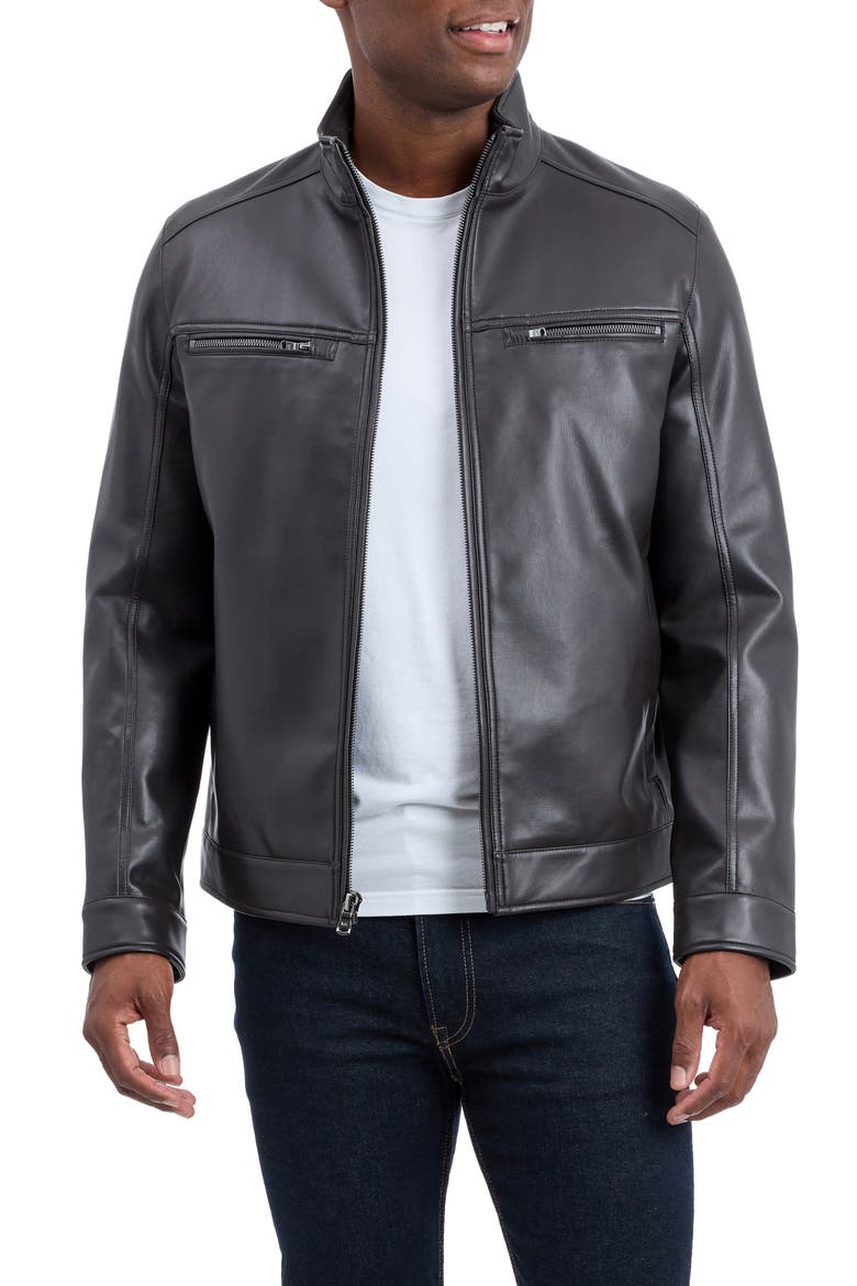 Barmullo Faux Leather Jacket, Alternate, color, ESPRESSO