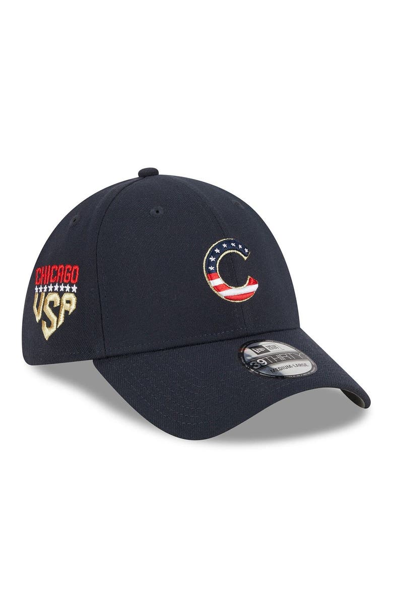 New Era Men's New Era  Navy Chicago Cubs 2023 Fourth of July 39THIRTY Flex Fit Hat, Main, color, 