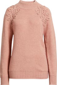 Wit & Wisdom Soutache Mock Neck Sweater
