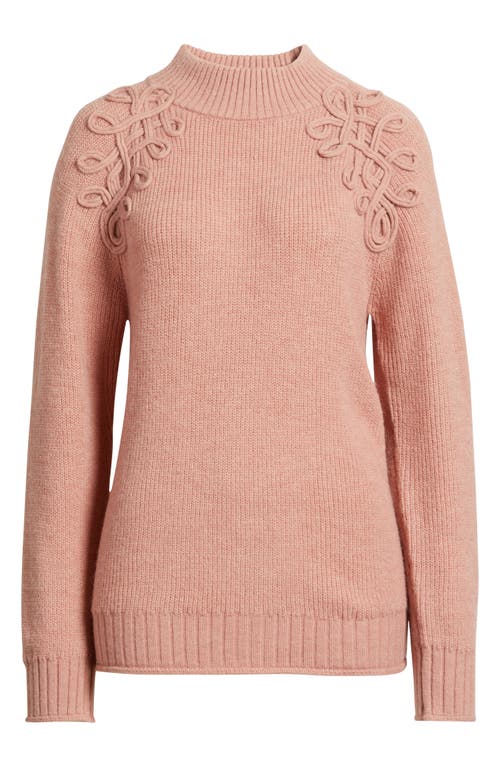 Wit & Wisdom Soutache Mock Neck Sweater In Pink