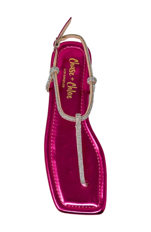 Chase & Chloe Chase And Chloe Rhinestone T-strap Sandal