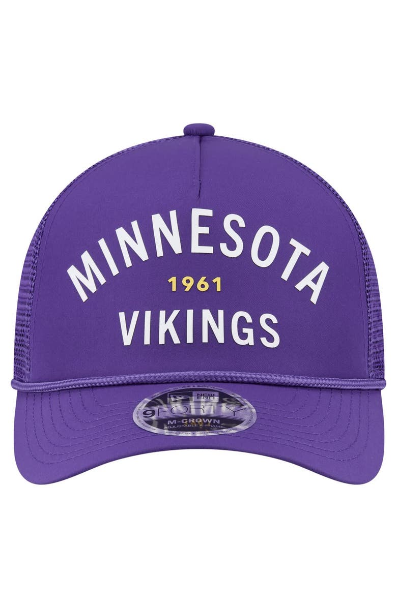 New Era Men's New Era  Purple Minnesota Vikings Active Minimalist M-Crown A-Frame 9FORTY Adjustable Hat, Alternate, color, 