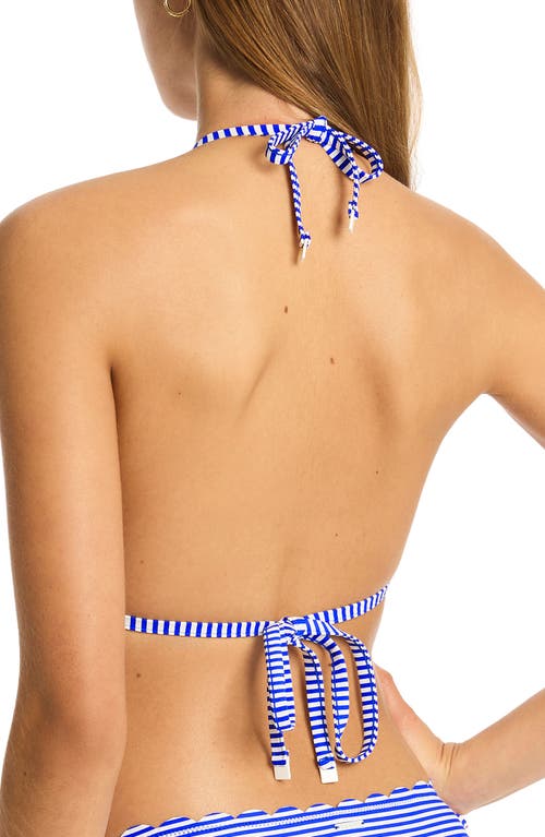 Sea Level Varsity Halter Slider Triangle Bikini Top