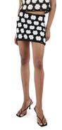 MANGO Floral Crochet Mid Rise Miniskirt
