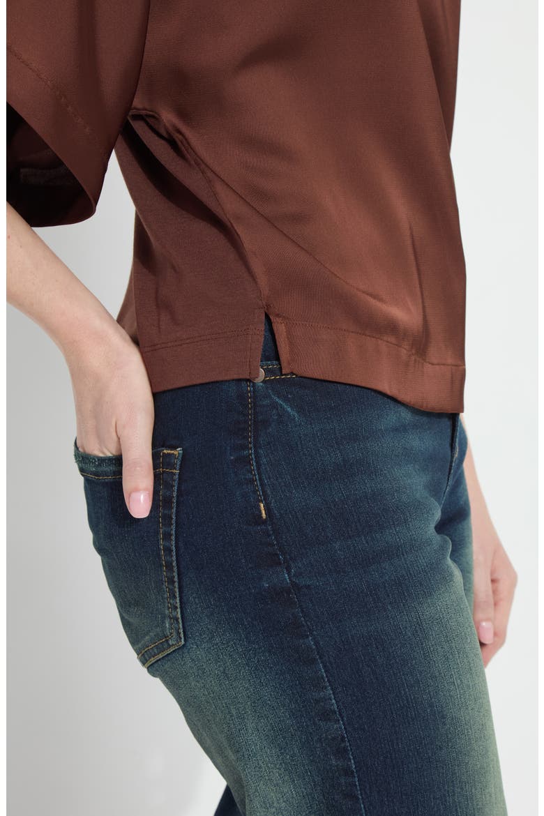 Ginger Mixed Media Dolman Tee, Alternate, color, MAPLE