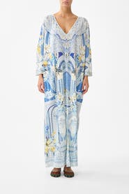 Camilla V Neck Batwing Kaftan