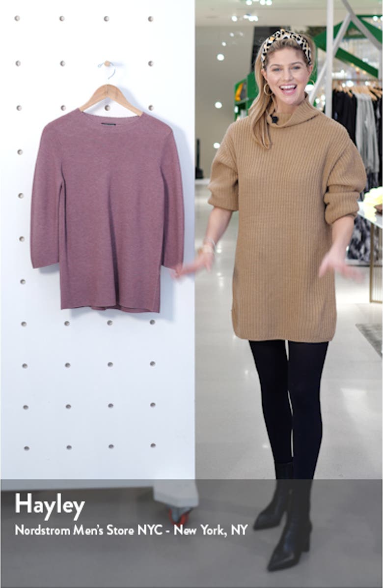 Horizontal Ribbed Crewneck Sweater, sales video thumbnail