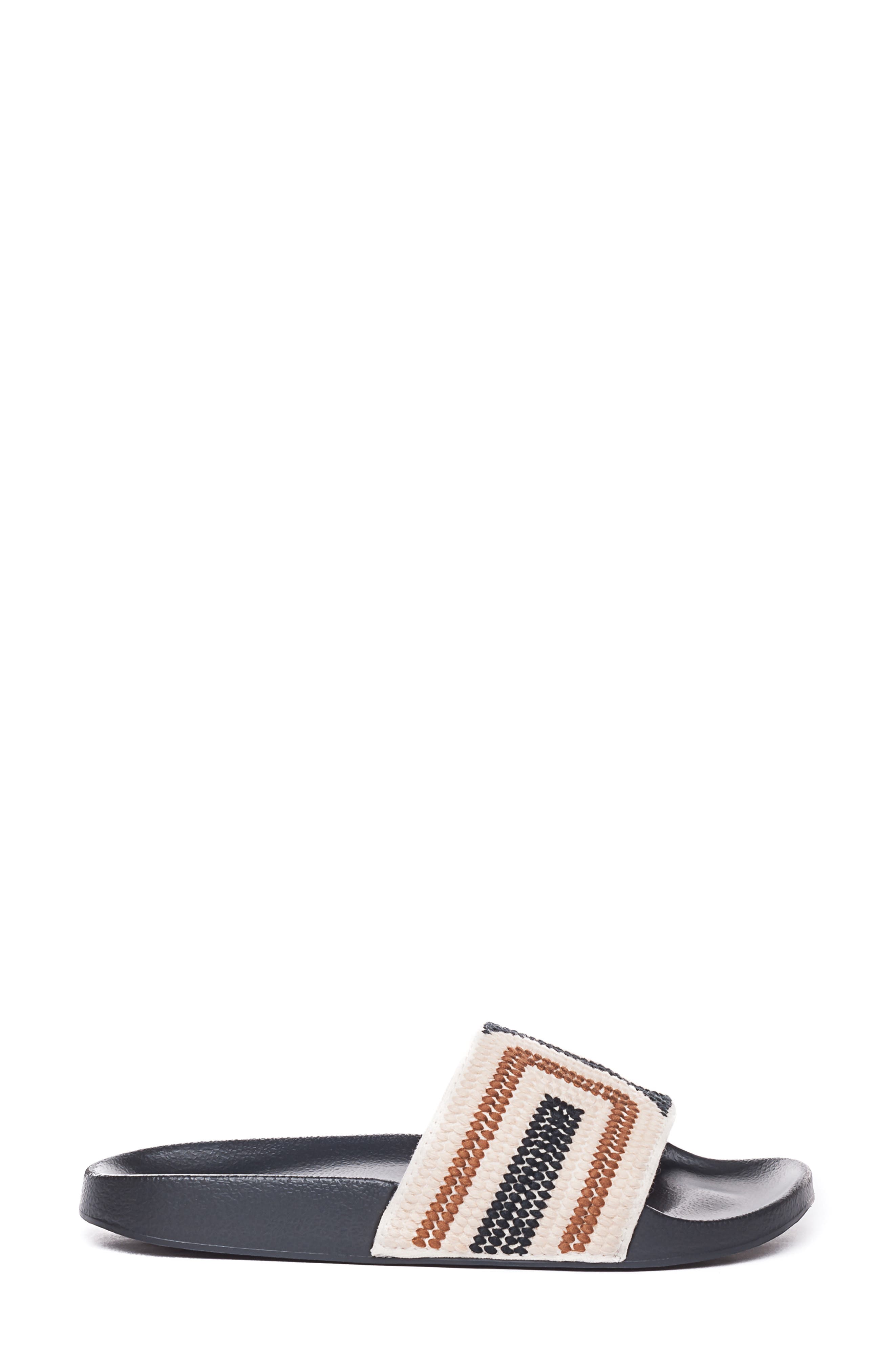 Bernardo Reese Slide Sandal, Alternate, color, BLACK MULTI CANVAS