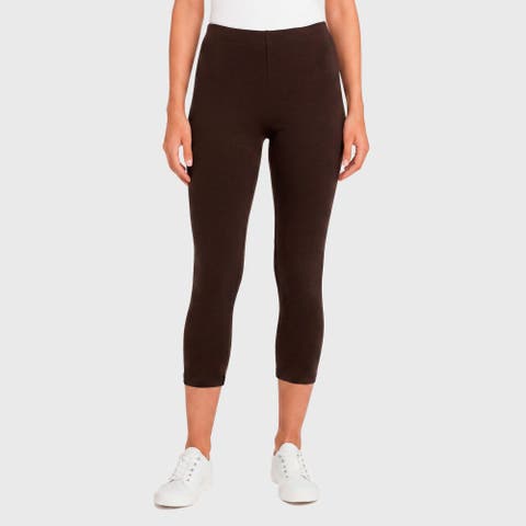 Women's Soft 100% Cotton Everyday Wear Capri Leggings