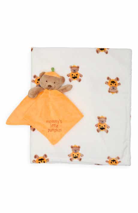 Pumpkin Bear Baby Blanket & Lovey Set