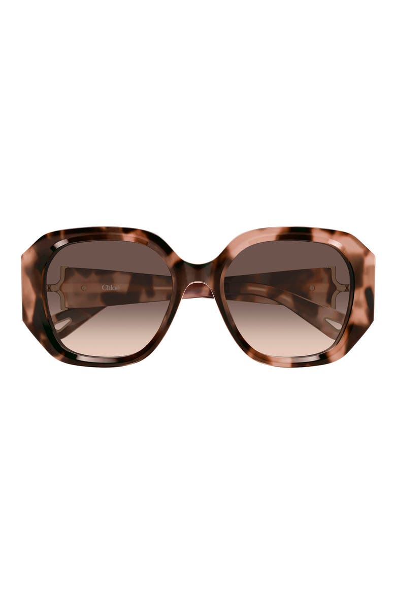 56mm Square Sunglasses, Main, color, HAVANA