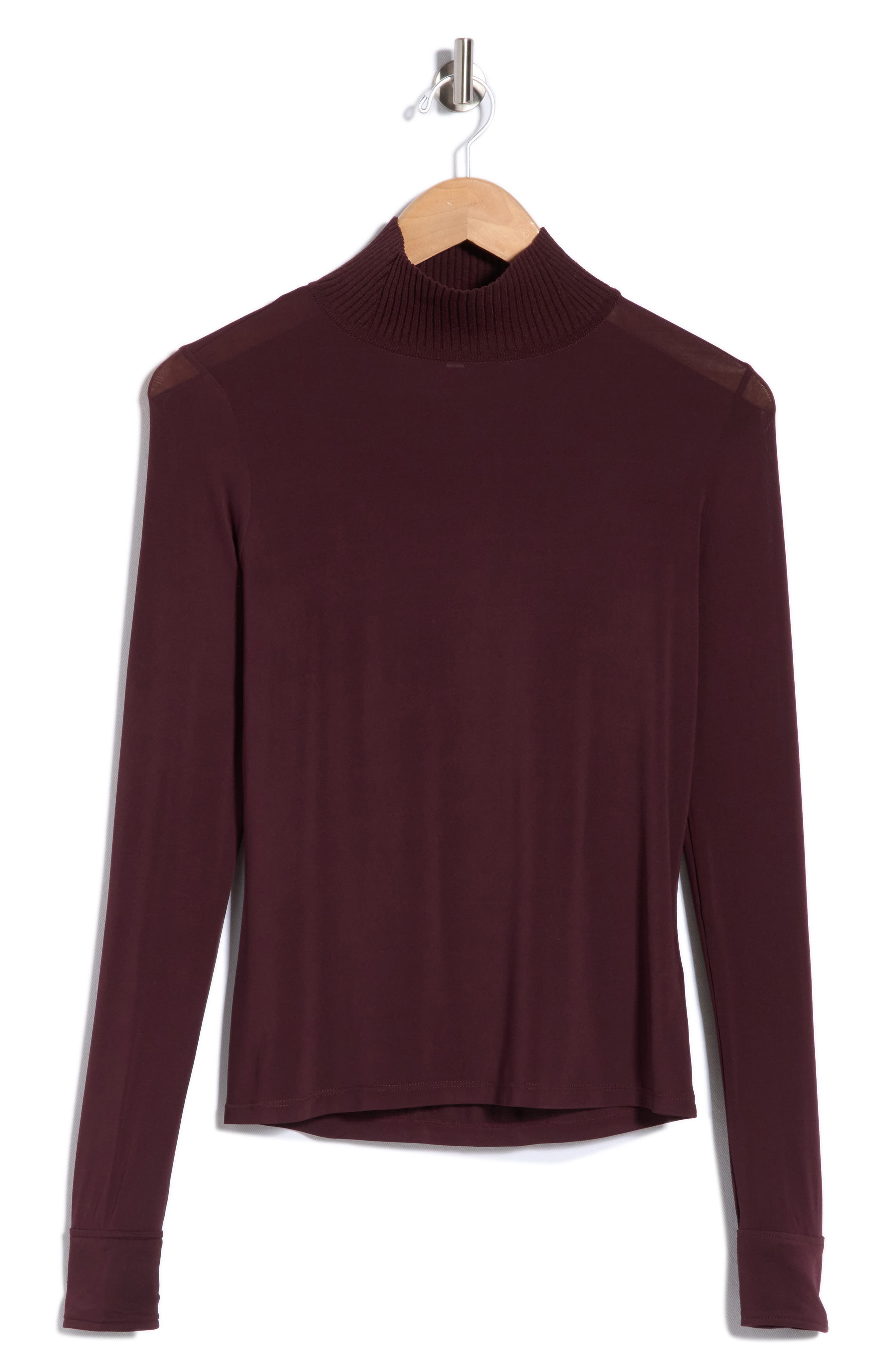 Elyse Mock Neck Long Sleeve Knit Top