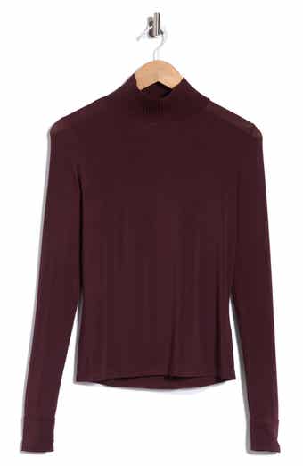 Elyse Mock Neck Long Sleeve Knit Top
