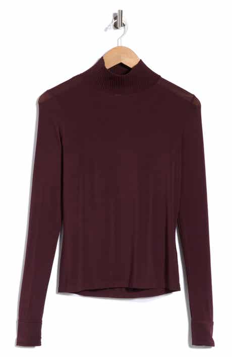 Elyse Mock Neck Long Sleeve Knit Top