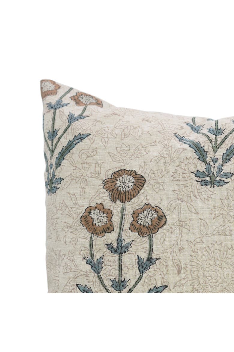 Amitabh Floral Block Design Pillow Cover, Alternate, color, Brown