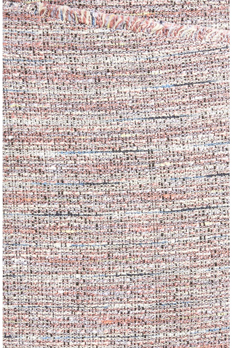 Fringe Tweed Faux Wrap Skirt, Alternate, color, IVORY MULTI PATTERN