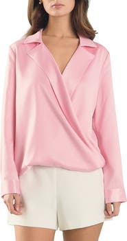 Endless Rose Satin Wrap Shirt