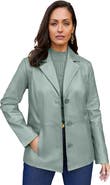 Jessica London Leather Blazer