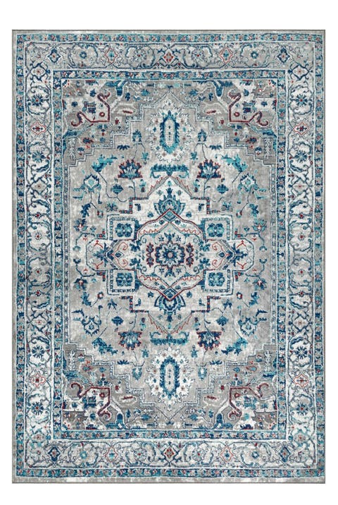 Modern Persian Vintage Medallion Area Rug