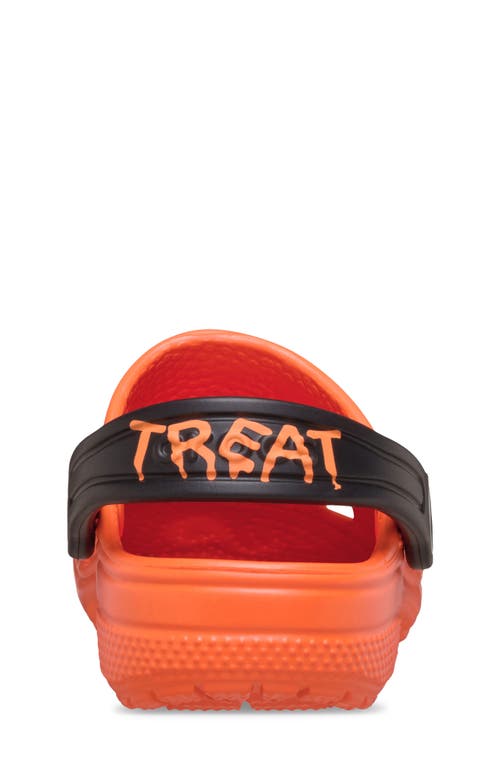 Crocs Kids' Classic Jack O' Lantern Lights Clog In Orange