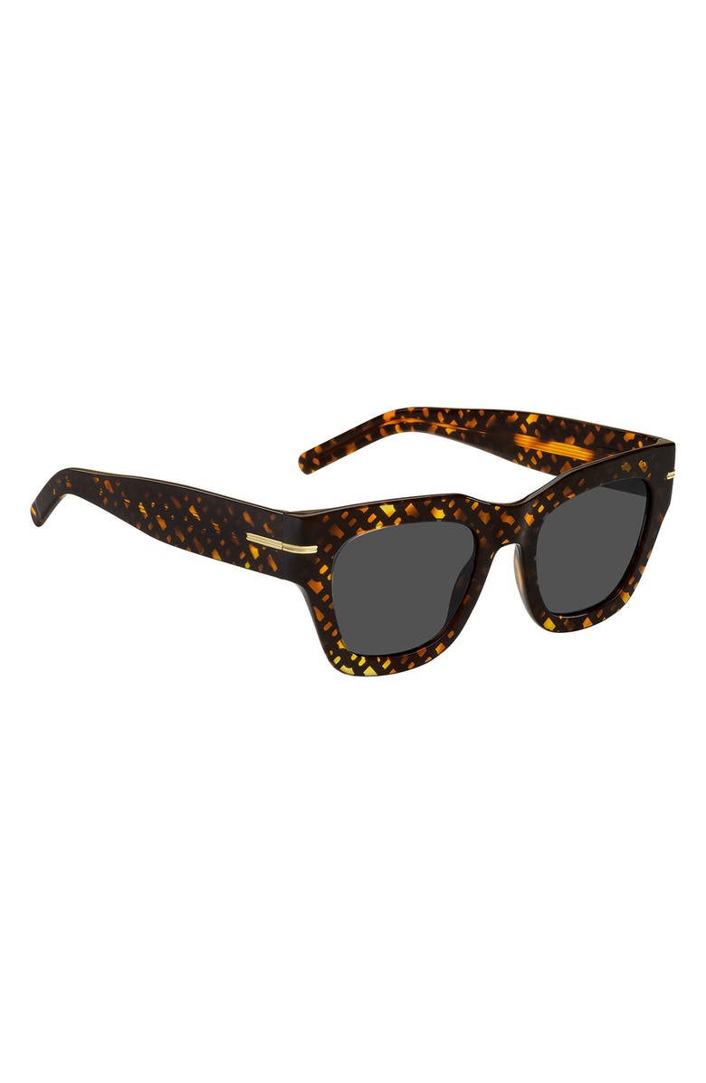 BOSS 51mm Square Sunglasses, Alternate, color, Havana Pattern