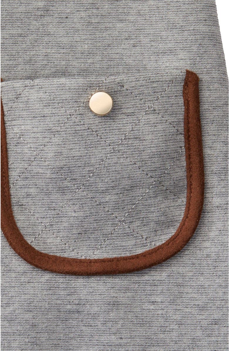 Hope & Henry Baby Girls' Quilted Ponte Riding Dress, Infant, Alternate, color, Gray Heather