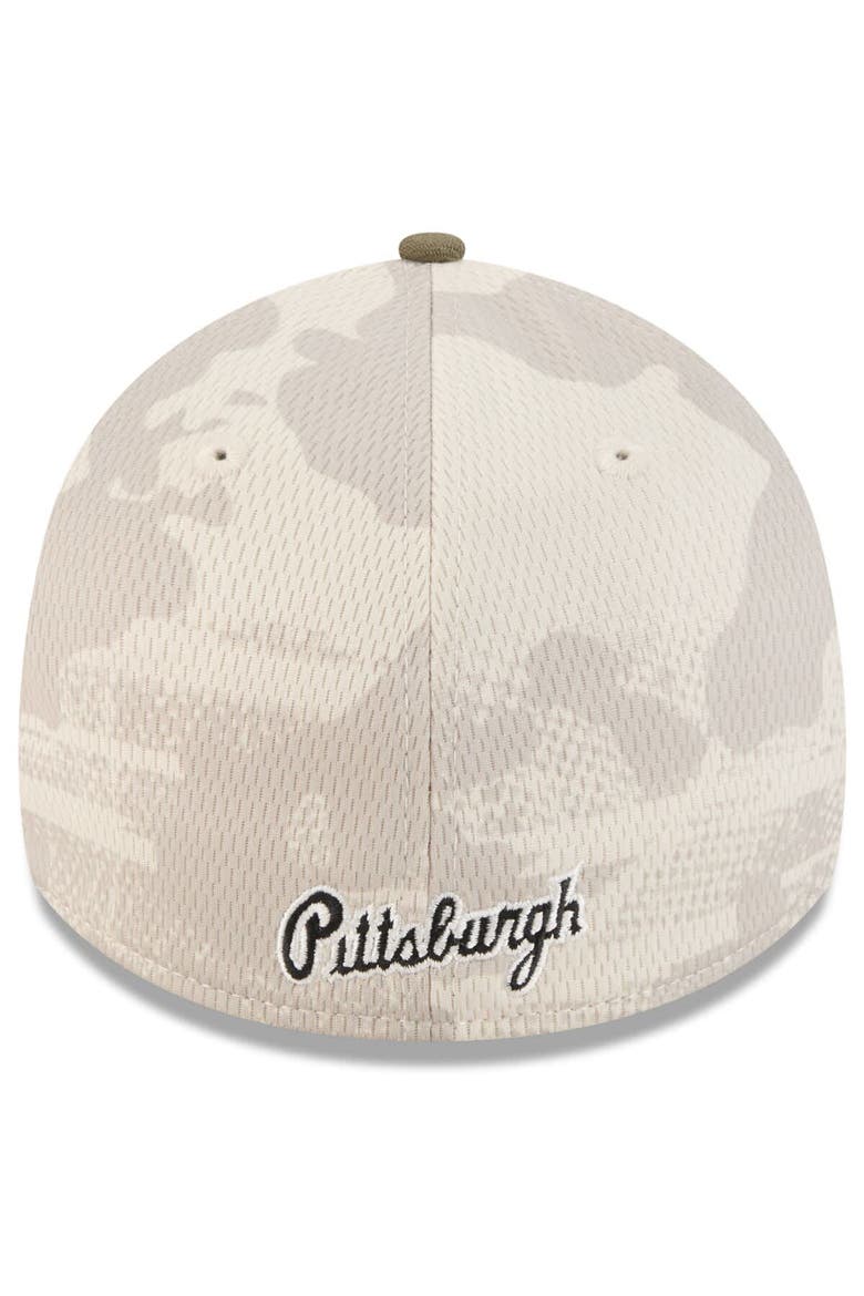 Men's New Era Light Beige/Olive Pittsburgh Pirates 2025 Armed Forces Day 39THIRTY Flex Hat, Alternate, color, Light Beige