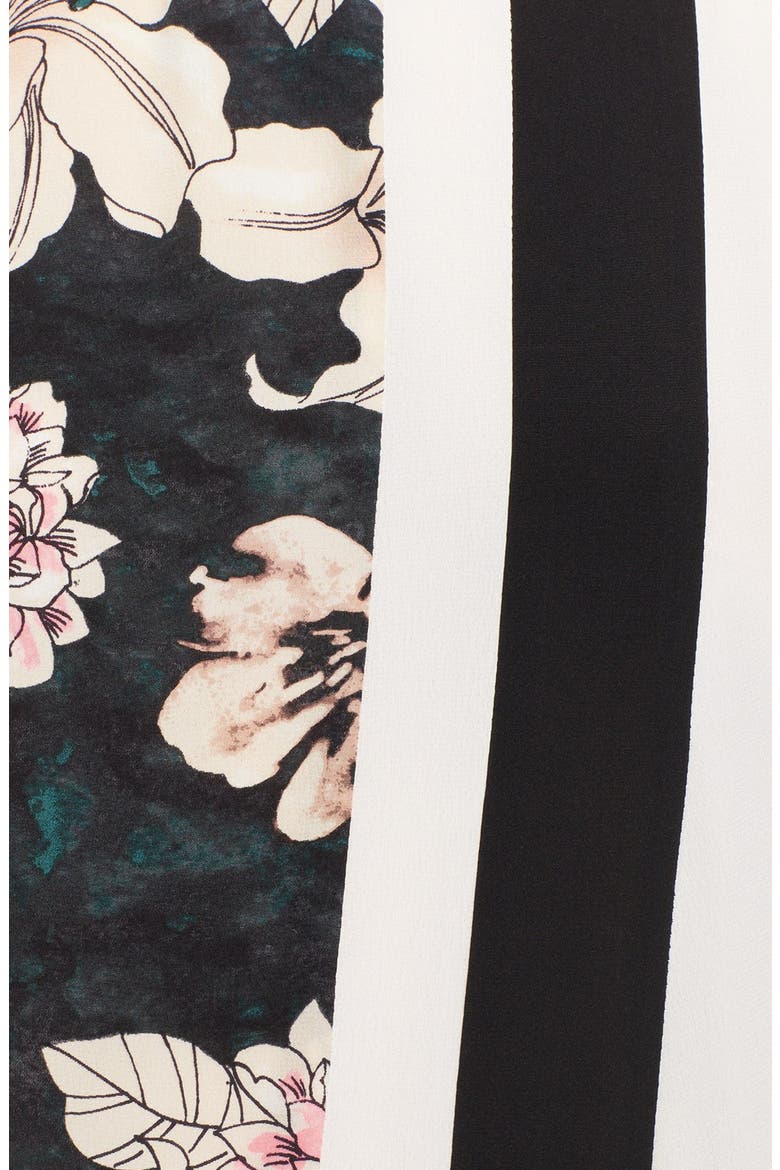 'Brant' Mixed Media Top, Alternate, color, BLACK