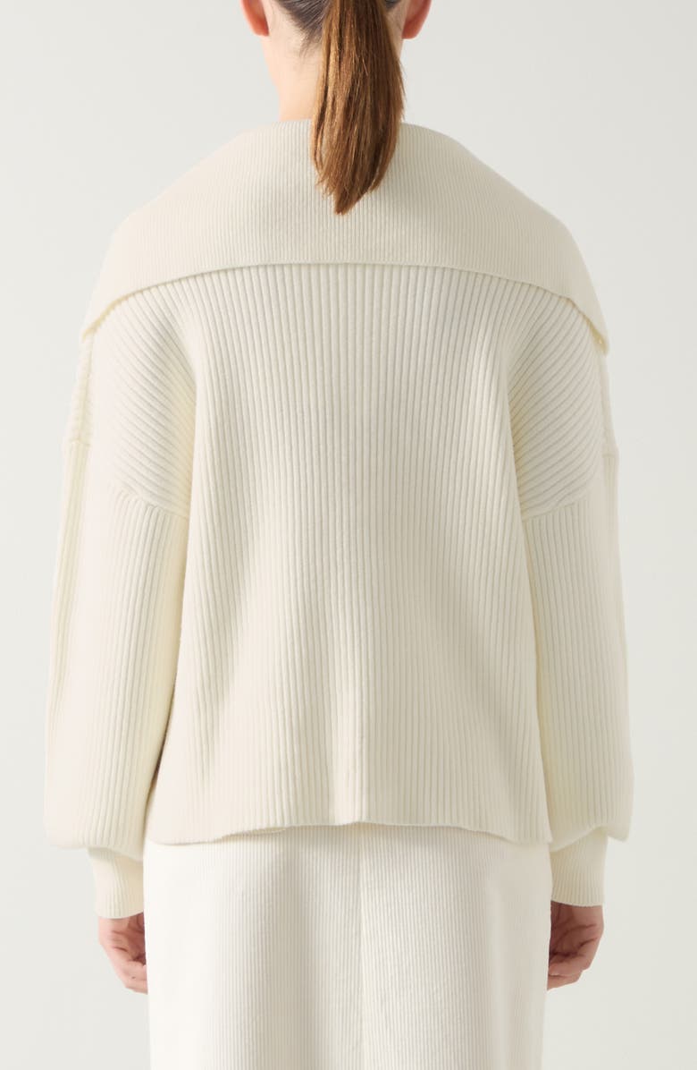 LK Bennett Polly Oversize Rib Top, Alternate, color, Cream