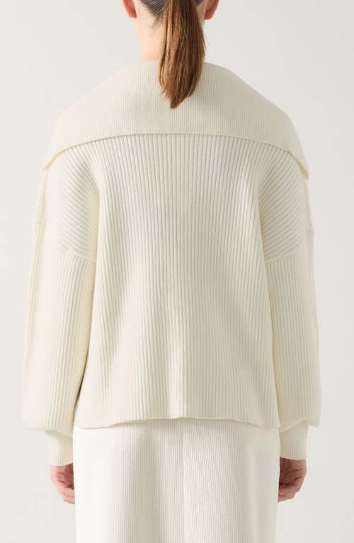 Lk Bennett Polly Oversize Rib Top In White
