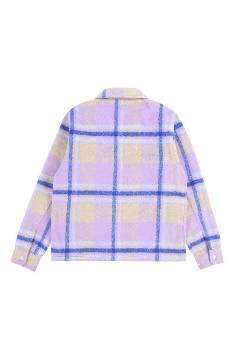 PLEASURES Folklore Plaid Fleece Work Jacket, Alternate, color, 