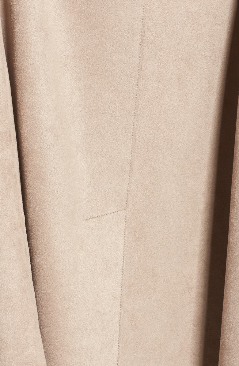 Tahari Mel Faux Suede Trench Coat, Alternate, color,