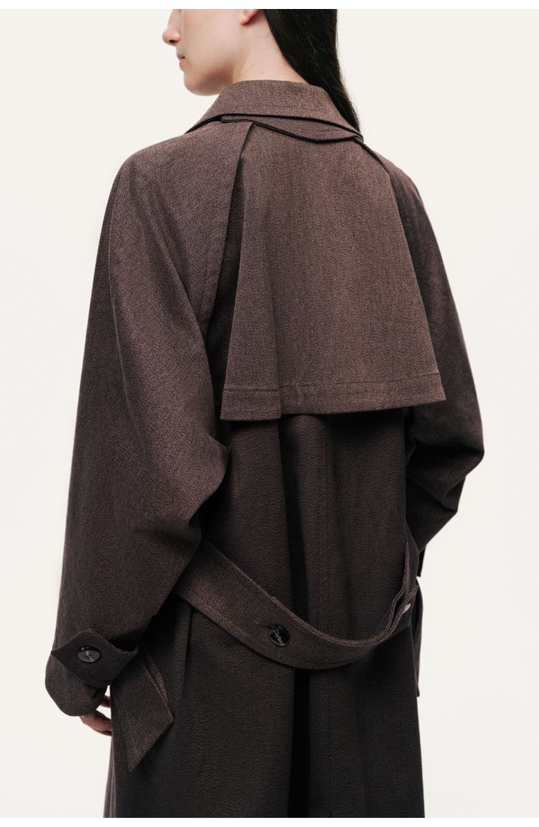 Nocturne Single-Breasted Trench Coat, Alternate, color, Dark Brown