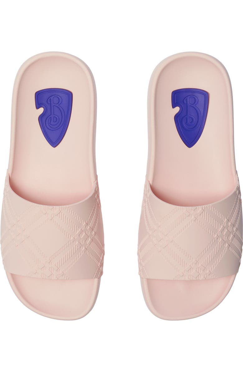 Burberry Dive Embossed Check Pool Slide Sandal, Alternate, color,